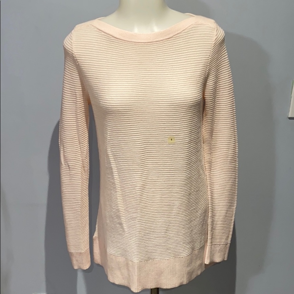 Ann Taylor Pink boatneck sweater size small NWT